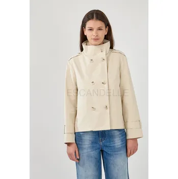 Dámské oblečení Jarní kabátek krátký Lynara ESC 5267 barva: béžová, velikost: S