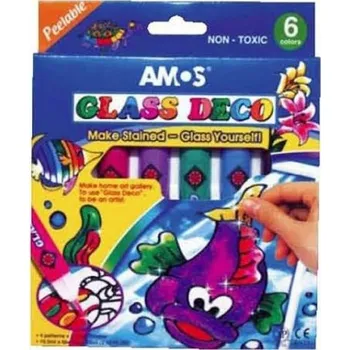 Speciální výtvarná barva Barvy na sklo 6ks 1492 10,5ml