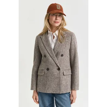 Dámské sako SAKO GANT REG DB WOOL TEXTURE BLAZER DEEP BROWN