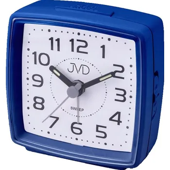 Budík MODRÝ PODSVÍCENÝ ČTVERCOVÝ BUDÍK S OPAKOVANÝM BUZENÍM JVD SRP28.3 NETIKÁ