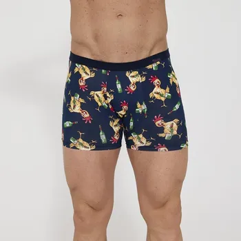 Pánské spodní prádlo Boxerky Cornette Tattoo 280/255 Chicken S-2XL tmavě modrá XXL