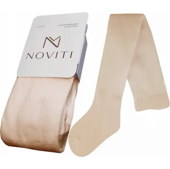 Dívčí oblečení 128-134 Punčocháče hladké bavlněné punčocháče BÉŽOVÉ Noviti nrb