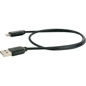 Datový kabel Kabel Schwaiger USB - Apple Lightning 0,5 m černý