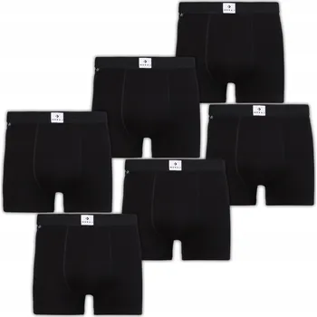 PÁNSKÉ BOXERKY Černé Slipy Přiléhavé Pohodlné Hladké 6-BALENÍ MORAJ M