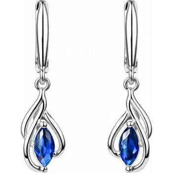 Náušnice Dlouhé visací stříbrné náušnice slzy stříbro o ryzosti 925 na patentky