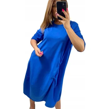 Dámské šaty V644 BUBLINOVÉ ŠATY S KAPSAMI A VOLÁNKY, CHRPA vel. 48