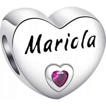 Přívěsek Přívěsek STŘÍBRO 925 Korálek Charms Jméno Mariola Srdce