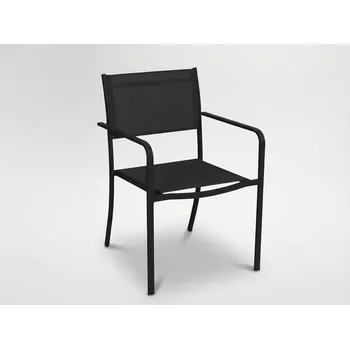 Garden Line ČERNÁ ZAHRADNÍ STOLIČKA 54x55x86cm *6128