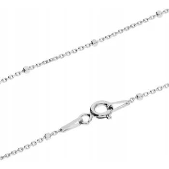 Řetízek Stříbrný řetízek s ozdobným vzorem ankier a kuličkami, ryzost 925, rhodiovaný, 1.64g - ideální jako dárek R50