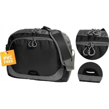 Taška přes rameno Dvě komory Halfar na posilovnu, fitness, cestování, zipy, reflexní prvky