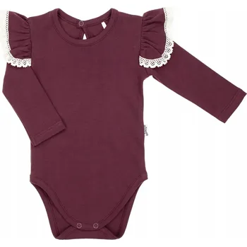 Kojenecký body Dívčí body s dlouhým rukávem volánek , Nicol, vel. 62