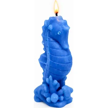 Svíčka Vonná svíčka mořského koníka | 45 g | Svíčkománie3D | Barva: Modrá