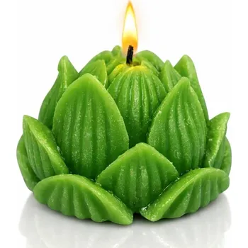 Svíčka Vonná svíčka Lotosový květ | 55 g | Svíčkománie3D | Barva: Zelená