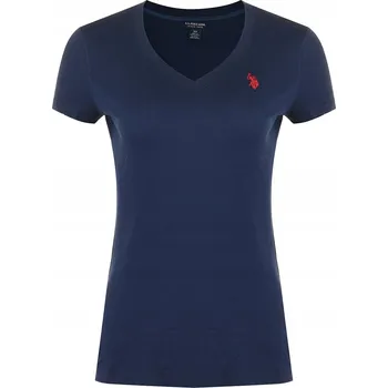 Dámské tričko Dámské tričko U.S. POLO ASSN. s výstřihem do V, tmavě modré