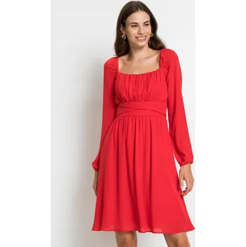 Dámské šaty Koktejlové šaty Bonprix z šifonu nad kolena, velikost 42