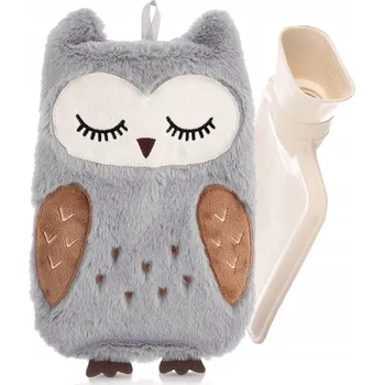 Termofor Termofor SOVA v pleteném obalu, gumová láhev na horkou vodu pro zahřátí