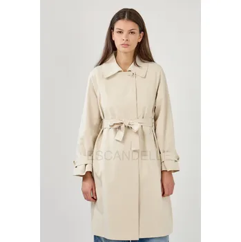 Jarní trenčkot dlouhý Amilia ESC 5270 barva: béžová, velikost: S