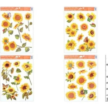 Okenní dekorace Okenní fólie 888 slunečnice 38x30cm