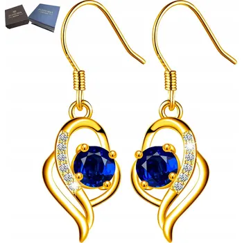 Náušnice Zlaté Dlouhé Náušnice Stříbro 925 Dárek Zirkony