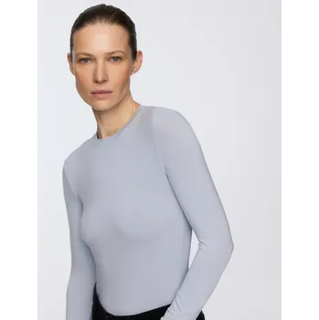 Dámské tričko Reserved - Tričko s dlouhým rukávem z bambusového vlákna - bleděmodrá - 328JX-05X - 328JX-05X-M