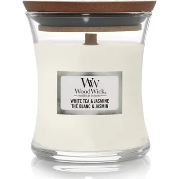 Svíčka Woodwick White Tea & Jasmine váza malá 85 g