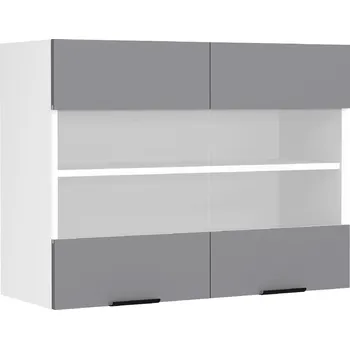 Obývací pokoj VCM Nástěnná skříňka ze skla 80 cm "Fasola", antracitová 496986