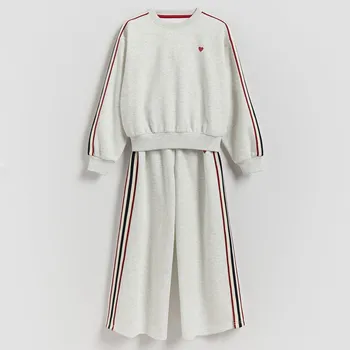 Dívčí mikina Reserved - Bavlněná sada - světle šedá - 139HN-09M - 139HN-09M-128