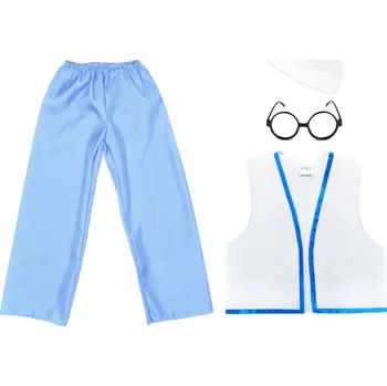 Karnevalový kostým KOSTÝM ŠMOULA PŘEVLEK PRO ŠMOULA 98-110 4 dílků