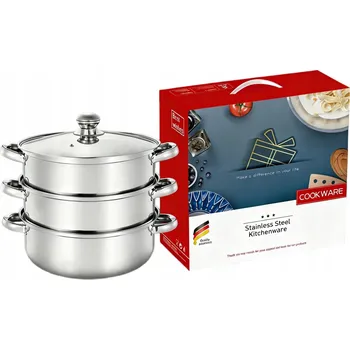 Hrnec Sada hrnců pro VAŘENÍ V PÁŘE 4 ks 19 Cm. HRNEC 4,3 L INDUKCE PLYN