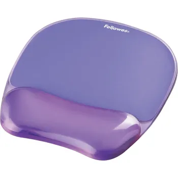 Podložka pod myš Podložka pod myš a opěrka zápěstí Fellowes Crystal Gel fialová