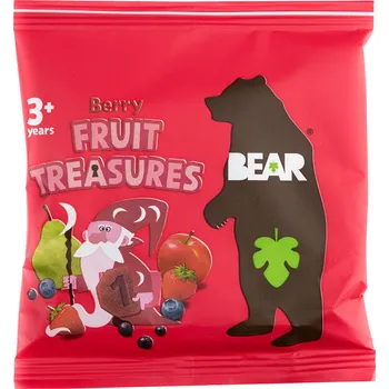 Bonbon BEAR Fruit Treasures Berry jahoda a borůvka 20 g