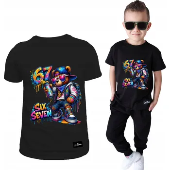 Chlapecké tričko CHLAPECKÉ TRIČKO ČERNÉ 67 Medvídek sprej 158