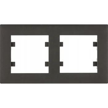 vypínač Hager lumina intense rámeček dvojitý vodorovný černý