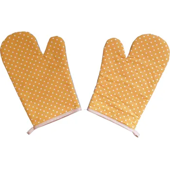 Chňapka Výrobce Kuchyňské chňapky puntík žlutý Chňapka 100%bavlna / 100% teflon