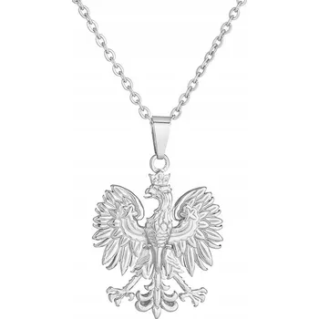 Náhrdelník Pánský Řetízek náhrdelník z chirurgické Ocel , stříbra a Polský orla s erbem