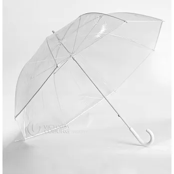 Skládací manuální deštník, bílý