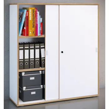 VCM Výsuvná skříňka se 3 přihrádkami „Salia“ B100, bílá 496822