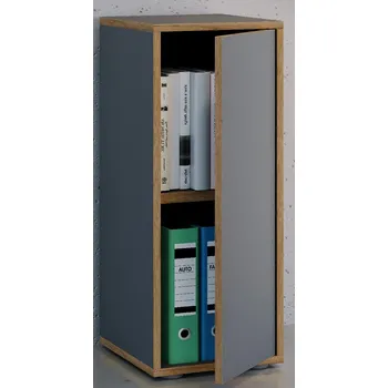 Knihovna VCM kancelářská skříň se 2 přihrádkami „Salia“ B30, antracitová 496668