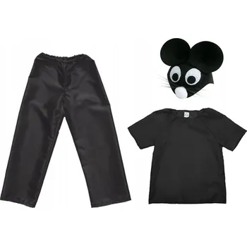 Karnevalový kostým KOSTÝM MYŠKA - KALHOTY A HALENKA - ČERNÁ - VELIKOST 98-110