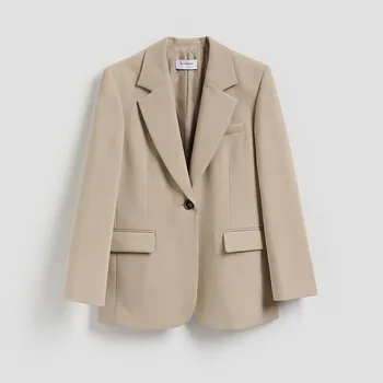 Dámské sako Reserved - Jednořadý blejzr - béžová - 154IS-08X - 154IS-08X-M