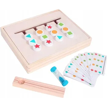 Dřevěná hračka Montessori Manipulační Tabule Sorter Logická Hra Uspořádej Sekvenci