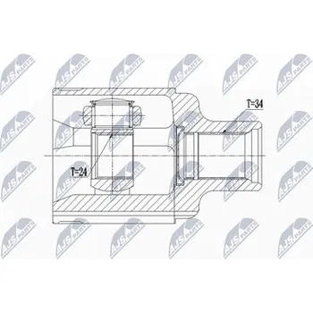 Poloosa kola Sada kloubů pro hnací hřídel NTY NPW-PL-062