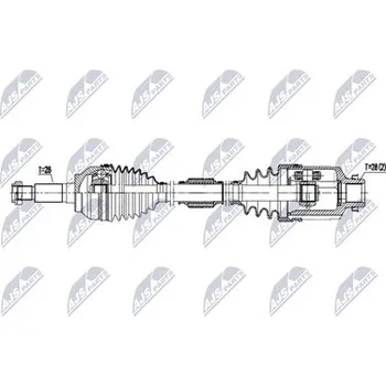 Poloosa kola Hnací hřídel - poloosa NTY NPW-MZ-118