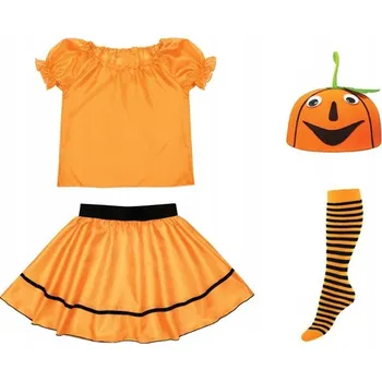 Karnevalový kostým KOSTÝM DÝNĚ DÝŇA KOSTÝM DÝNĚ NA HALLOWEEN PŘEVLEK PODZIMNÍ BÁL 98-110