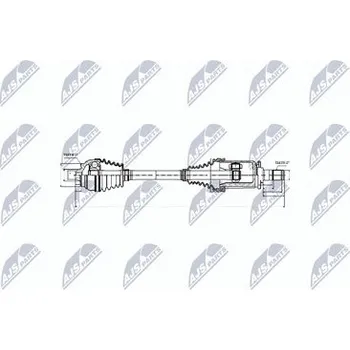 Poloosa kola Hnací hřídel - poloosa NTY NPW-BM-029