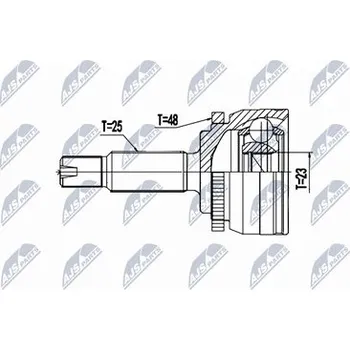 Poloosa kola Sada kloubů pro hnací hřídel NTY NPZ-HY-559