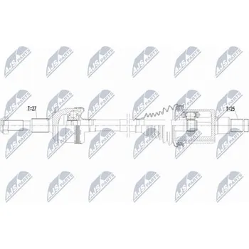 Poloosa kola Hnací hřídel - poloosa NTY NPW-FR-215