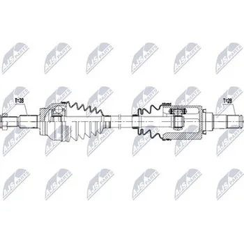 Poloosa kola Hnací hřídel - poloosa NTY NPW-MZ-124