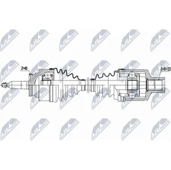 Poloosa kola Hnací hřídel - poloosa NTY NPW-FR-193