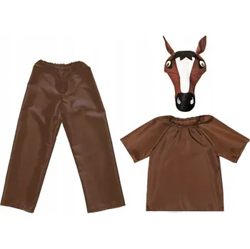 Karnevalový kostým KOSTÝM KONÍK KALHOTY HALENKA ČEPICE 134-140